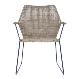 Hunor Natural Rattan Angled Design Chair      