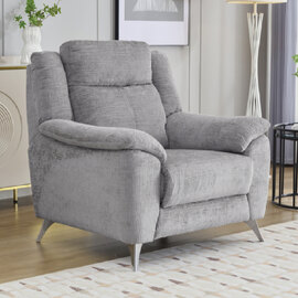 Mankato Fabric 1 Seater Sofa In Ash