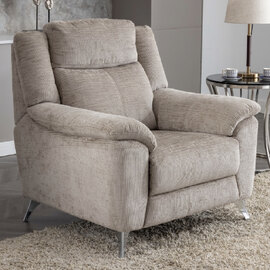 Mankato Fabric 1 Seater Sofa In Fossil