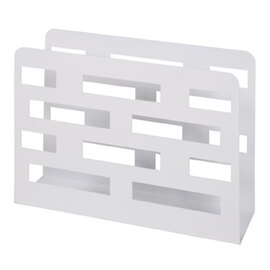 Mannheim Metal Magazine Rack In White