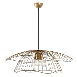Mantar Large 3 Light Metal Ceiling Pendant Light in Gold