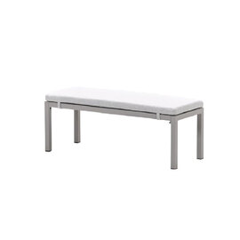 Marietta Aluminium Garden Seating Bench With Cushion In Taupe