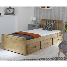 Marietta Storage Single Bed With 3 Drawers In Waxed