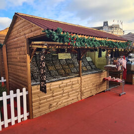 Marne Outdoor 4M x 2M Wooden Market Chalet in Natural