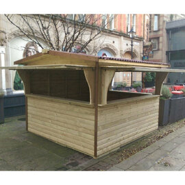 Marne Wooden Garden Serve Market Chalet In Natural