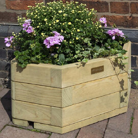 Marsden Wooden Garden Corner Planter In Natural