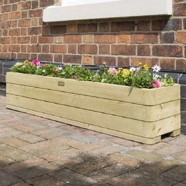 Marsden Wooden Garden Patio Planter In Natural
