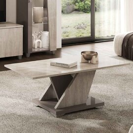 Marvix High Gloss Coffee Table in Grey