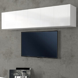 Mcrae Wooden Wall Hung Shelving Unit In White