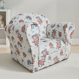 Maspeth Fabric Armchair In Pig White