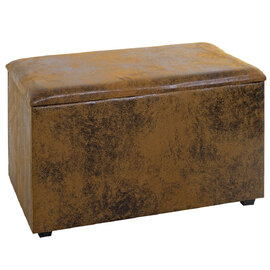 Massillon Large Fabric Storage Ottoman In Vintage Brown