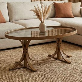 Matsue Wooden Coffee Table in Walnut