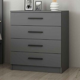 Mavero Wooden Chest of 4 Drawers in Anthracite