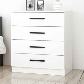 Mavero Wooden Chest of 4 Drawers in White