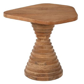 Mavon Acacia Wood End Table in Brown
