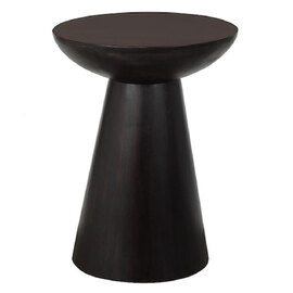 Mavon Mango Wood End Table in Black