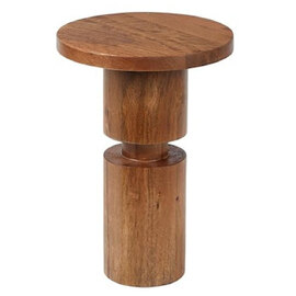 Mavon Mango Wood End Table in Brown