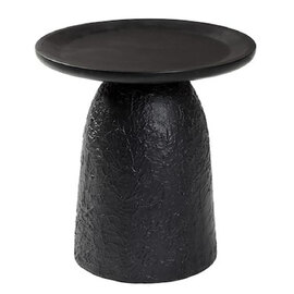 Mavon Mango Wood Side Table in Black