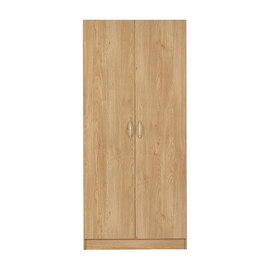 Mazi Wooden Wardrobe With 2 Doors In Oak Effect