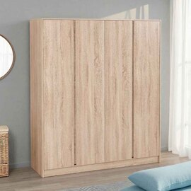 Mcgowan Wooden Wardrobe With 4 Doors in Sonoma Oak