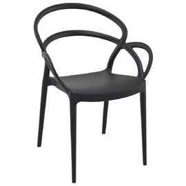Mckinney Polypropylene Garden Armchair In Black