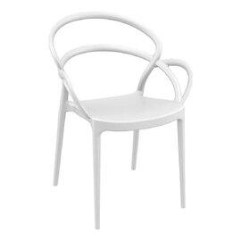 Mckinney Polypropylene Garden Armchair in White