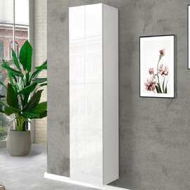 Mcrae White Glossy Storage Cabinet With 1 Door In White