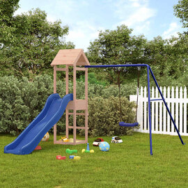 Medina Douglas Wood Kids Playset With Swing In Light Oak