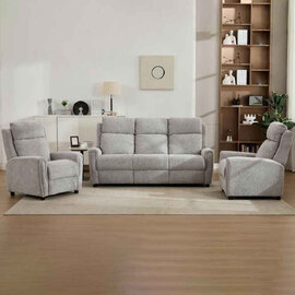 Medinah Fabric 3+1+1 Seater Sofa Set - Ash