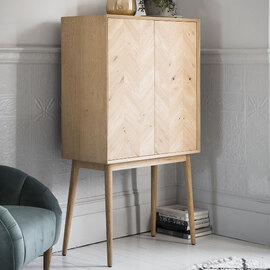 Manistee Wooden Storage Cabinet With 2 Doors In Oak