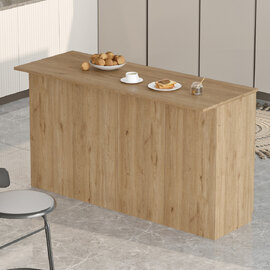 Meliora Wooden Kitchen Bar Table in Oak