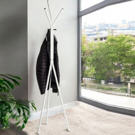 Menasha Metal Coat Stand In Black And White