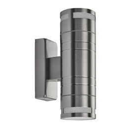 Metro LED Glass Outdoor Wall Light In Stainless Steel