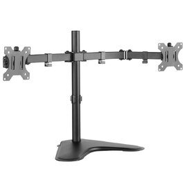 Midvale 32'' Double Arm Steel Desk Mount Monitor Stand - Black