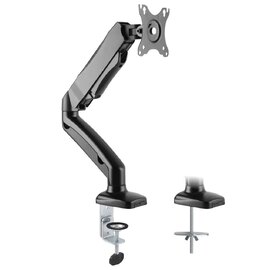 Midvale Single Arm Swivel Gas Spring Desk Mount Monitor Stand - Black