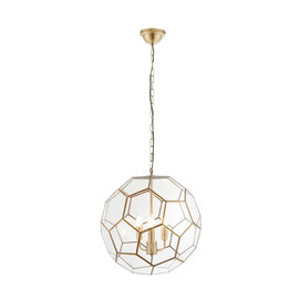 Miele Wall Hung 3 Pendant Light In Antique Brass