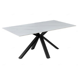 Milano Sintered Stone Dining Table In White