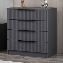 Mireva Wooden Chest of 4 Drawers in Anthracite