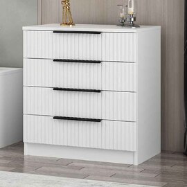 Mireva Wooden Chest of 4 Drawers in White