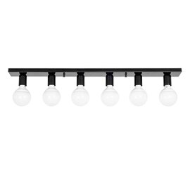 Mirro 6 Light Ceiling Light in Black