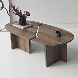 Missisipi Wooden Coffee Table in Walnut