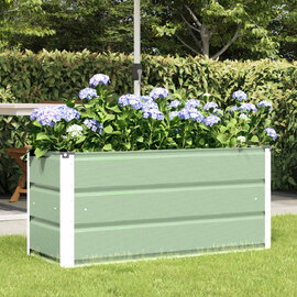 Modenza 100 x 45cm Garden Steel Planter In Green