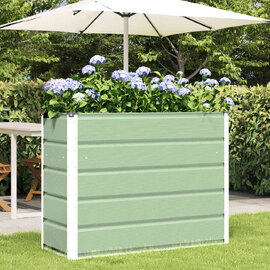 Modenza 100 x 75cm Garden Steel Planter In Green