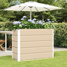 Modenza 100 x 75cm Garden Steel Planter In Ivory