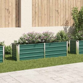 Modenza 160 x 40 x 45cm Garden Galvanised Steel Planter in Green