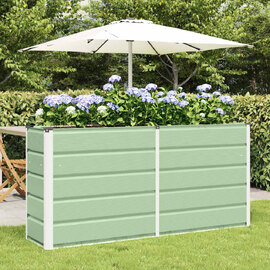Modenza 160 x 75cm Garden Steel Planter In Green