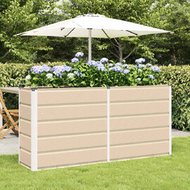 Modenza 160 x 75cm Garden Steel Planter In Ivory