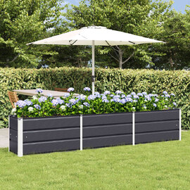 Modenza 240 x 45cm Garden Steel Planter In Anthracite