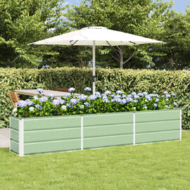 Modenza 240 x 45cm Garden Steel Planter In Green