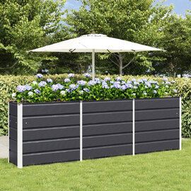 Modenza 240 x 75cm Garden Steel Planter In Anthracite